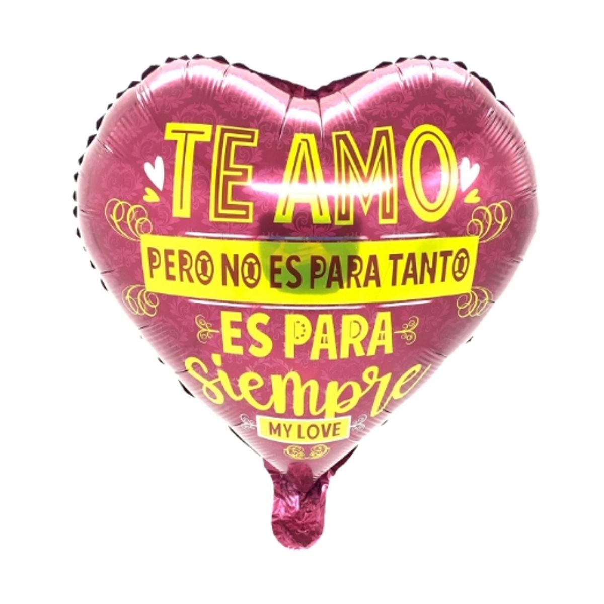 GENERICO - Globo Corazón Metalico Te Amo Para Siempre X50