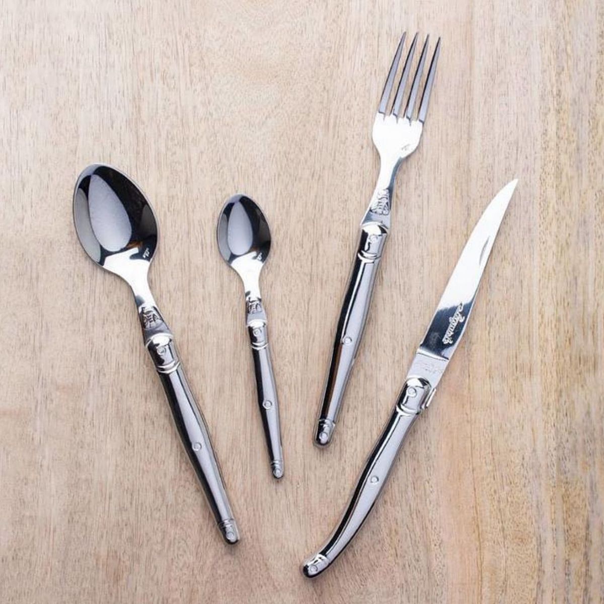 LAGUIOLE - Set Cubiertos 24 Piezas Acero Laguiole