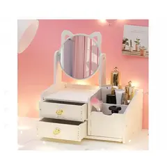 GENERICO - Espejo de Maquillaje Giratorio Blanco