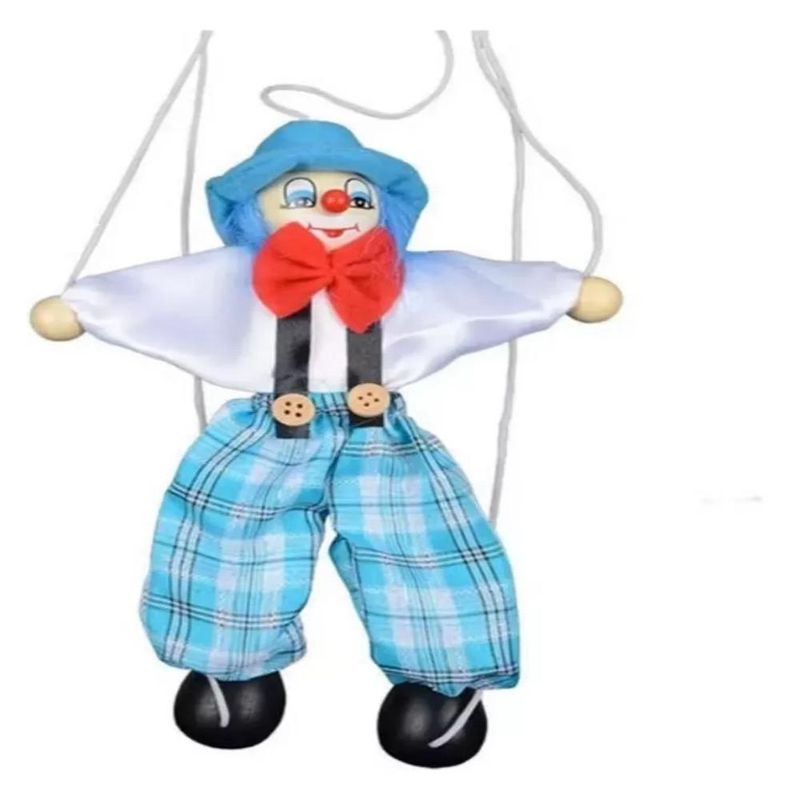 ARTIDIX - Marioneta títere diseño de payaso de juguete color azul