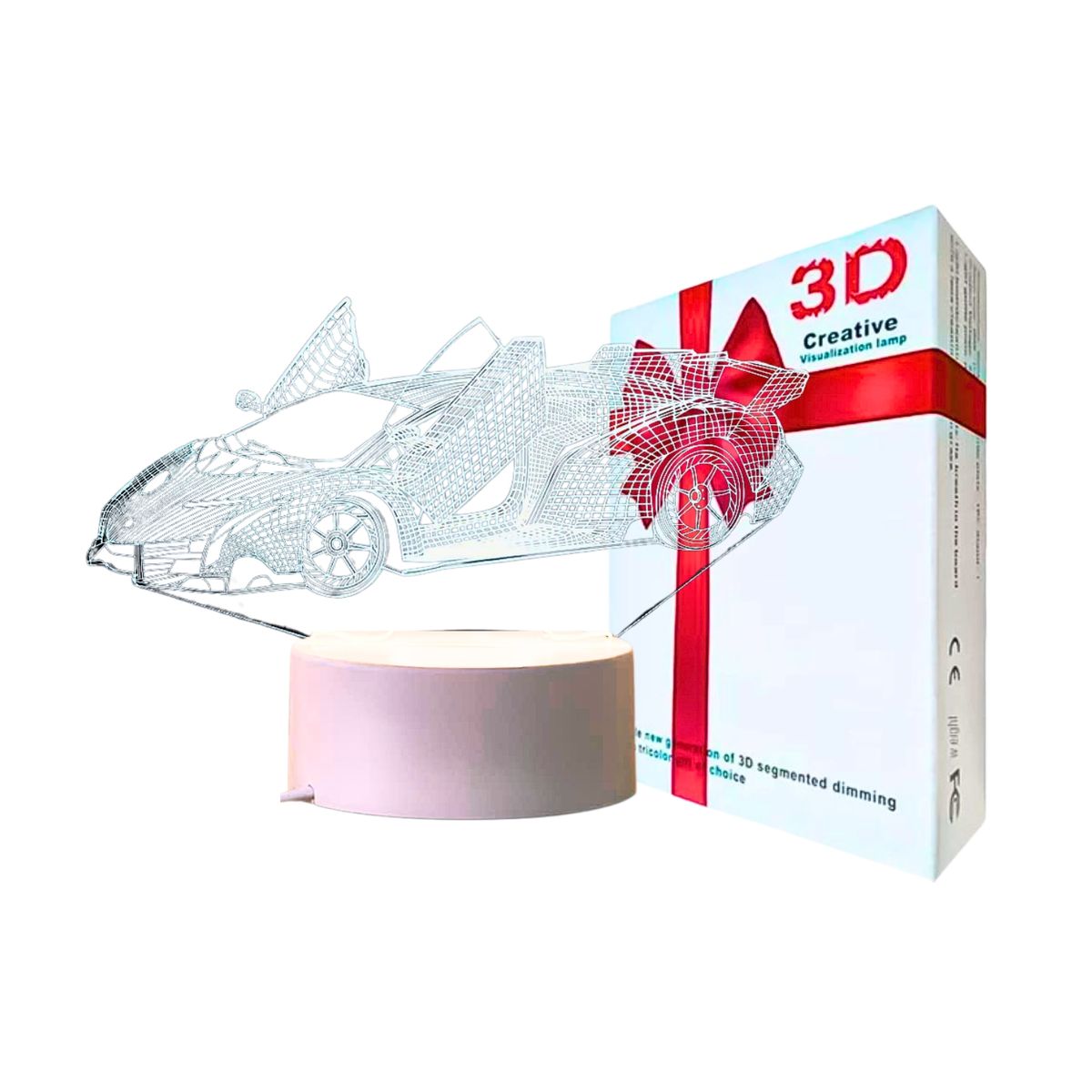 GENERICO - Lámpara 3D Con Diseño De Auto De Carrera Decoración Creativa