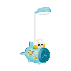 GENERICO - Lampara De Escritorio Y Sacapuntas Para Niños color Celeste