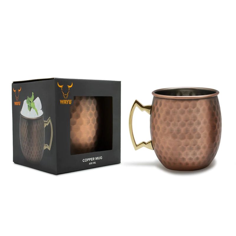 WAYU - Mug Vaso Cobre Wayu Copper 600ml Tragos Coctel Cocina Bbq
