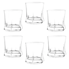 CRISTAR - Display 6 Vasos Bajos Modelo Vivaldi 250Ml Para Tragos Agua
