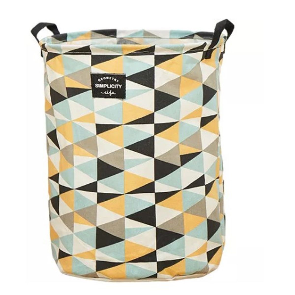 GENERICO - Cesto Canasto De Ropa Plegable Diseño Triángulos Naranja con negro