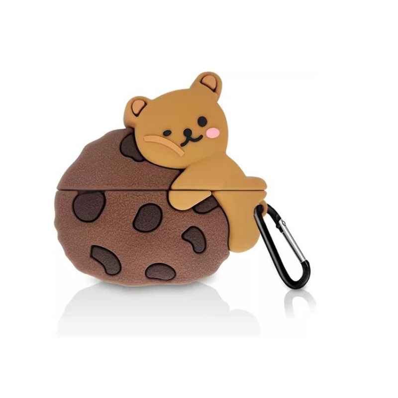 GENERICO - Funda Para AirPods Pro Muchos Modelos + Accesorios  Osito con galleta