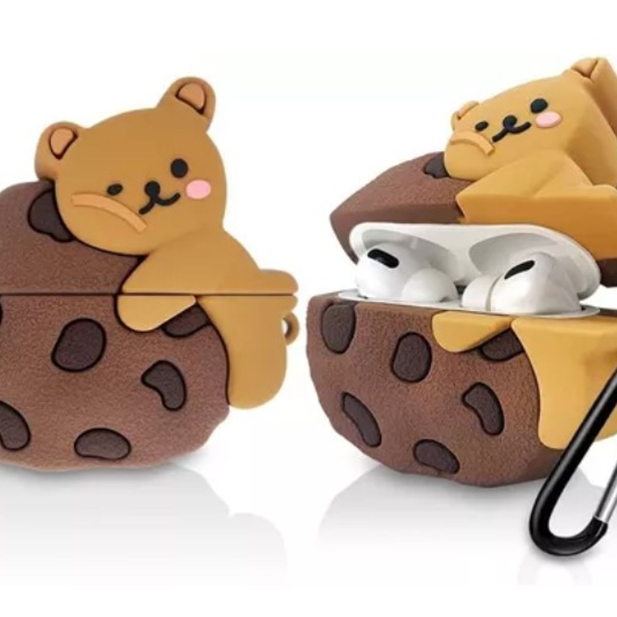 GENERICO - Funda Para AirPods Pro Muchos Modelos + Accesorios  Osito con galleta