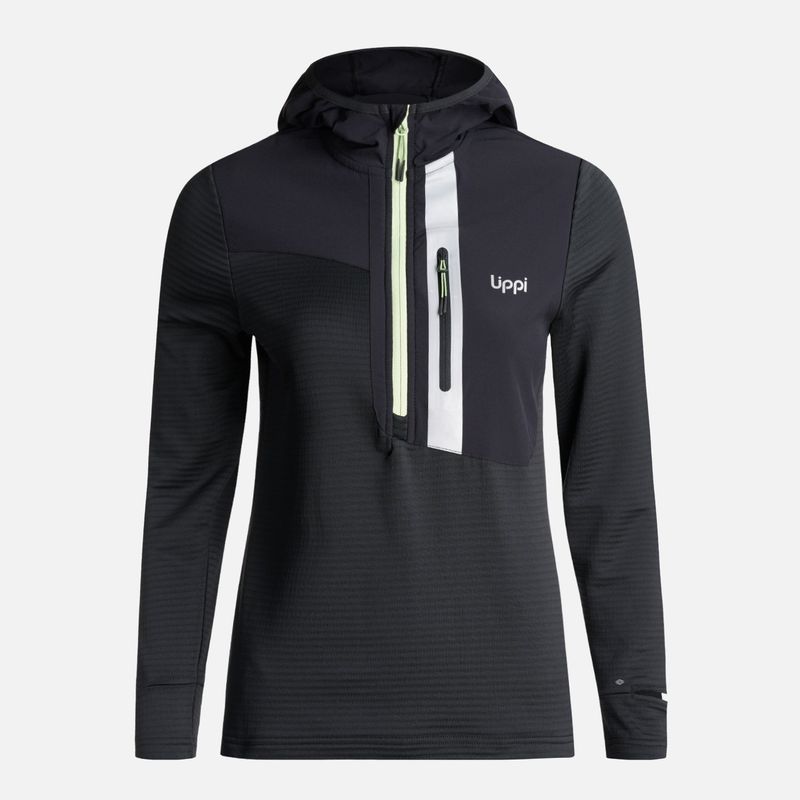 LIPPI - Poleron Teen Girl Karova 1/4 Zip Hoody Negro Lippi