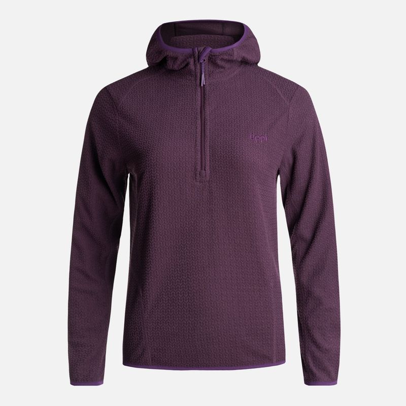 LIPPI - Poleron Teen Girl Mild Nano-F 14 Zip Hoody Morado Oscuro Lippi