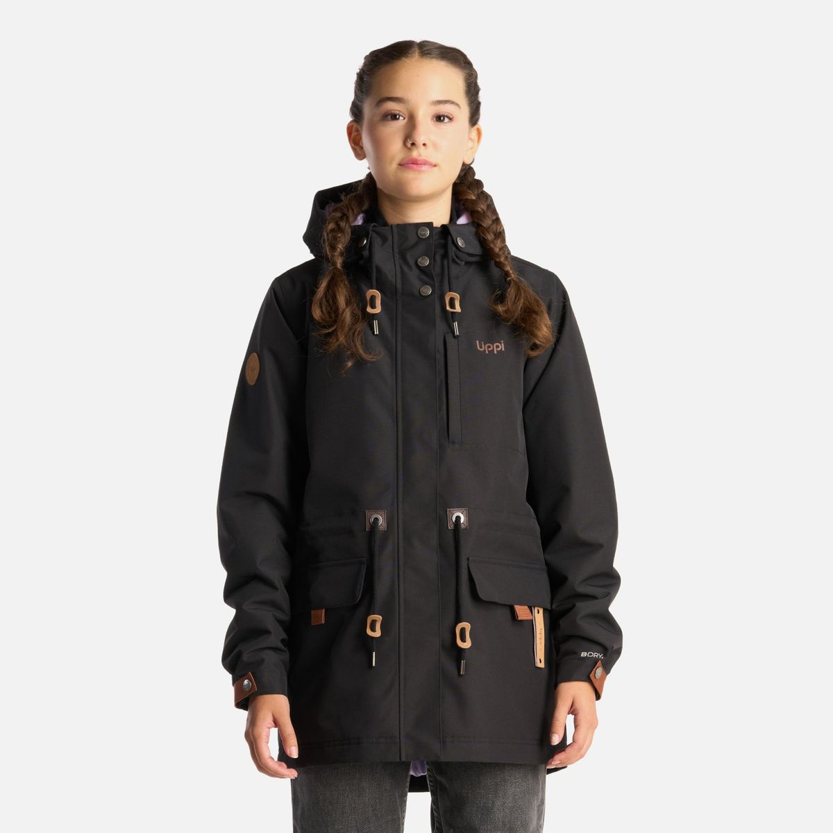 LIPPI - Chaqueta Teen Girl Rainy B-Dry Hoody Jacket Negro Lippi