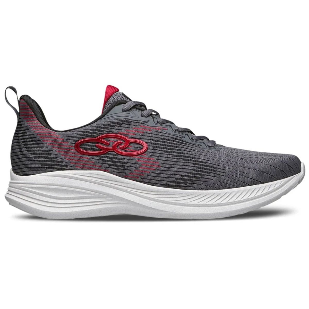 OLYMPIKUS - Zapatilla Hombre Marte Gris/Rojo