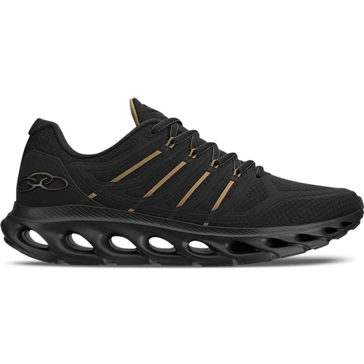 OLYMPIKUS - Zapatilla Hombre Cyber 4 Negro/Dorado