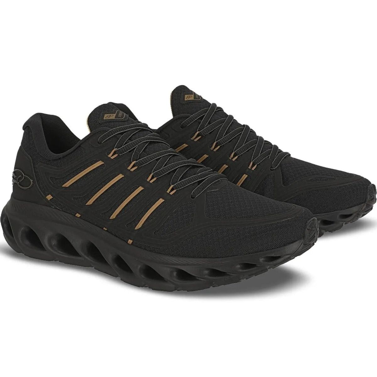 OLYMPIKUS - Zapatilla Hombre Cyber 4 Negro/Dorado