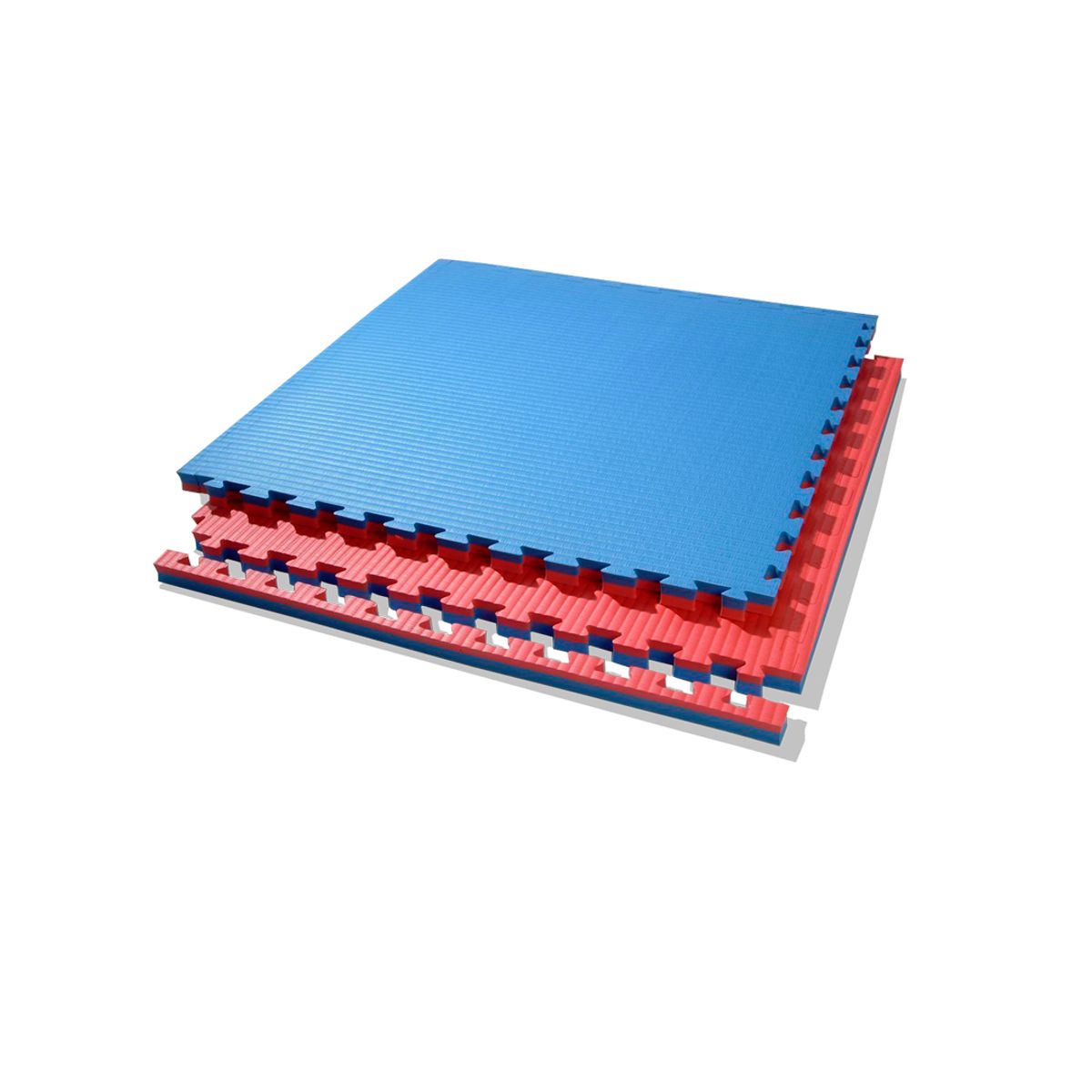 QRUBBER - Plancha Tatami 1mt X 1mt X 4cm Rojo/azul