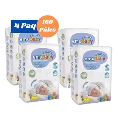 EMUBABY - Pañales Premium - Recién Nacido (rn) - 4 Paquetes