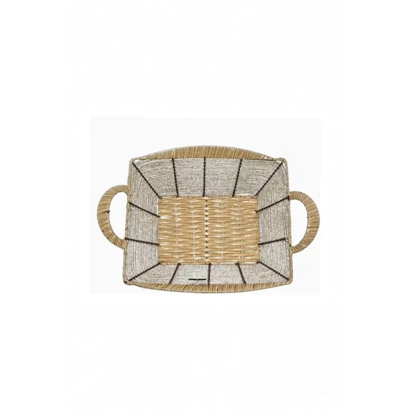 GENERICO - Panera Cesta De Pan Rectangular Color Dorado