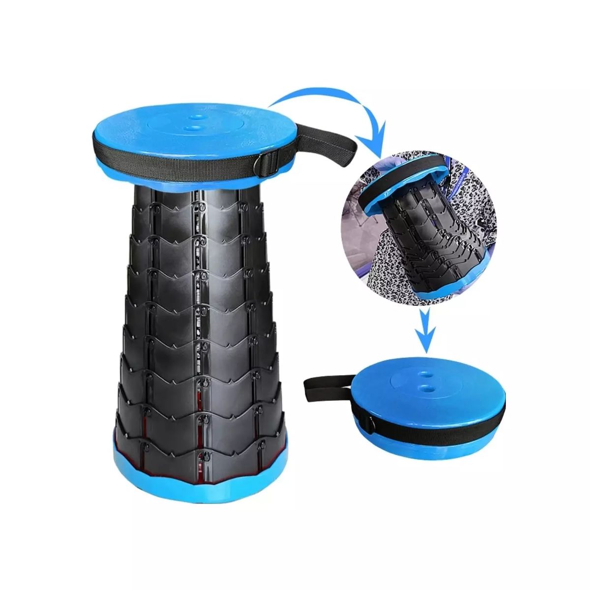 GENERICO - Taburete Silla Plegable Retráctil Portátil Silla Camping