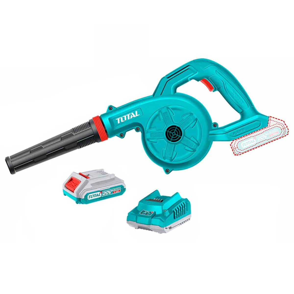 TOTAL TOOLS - Soplador Inalambrico 20v Bateria+ Cargador Total Tabli200281