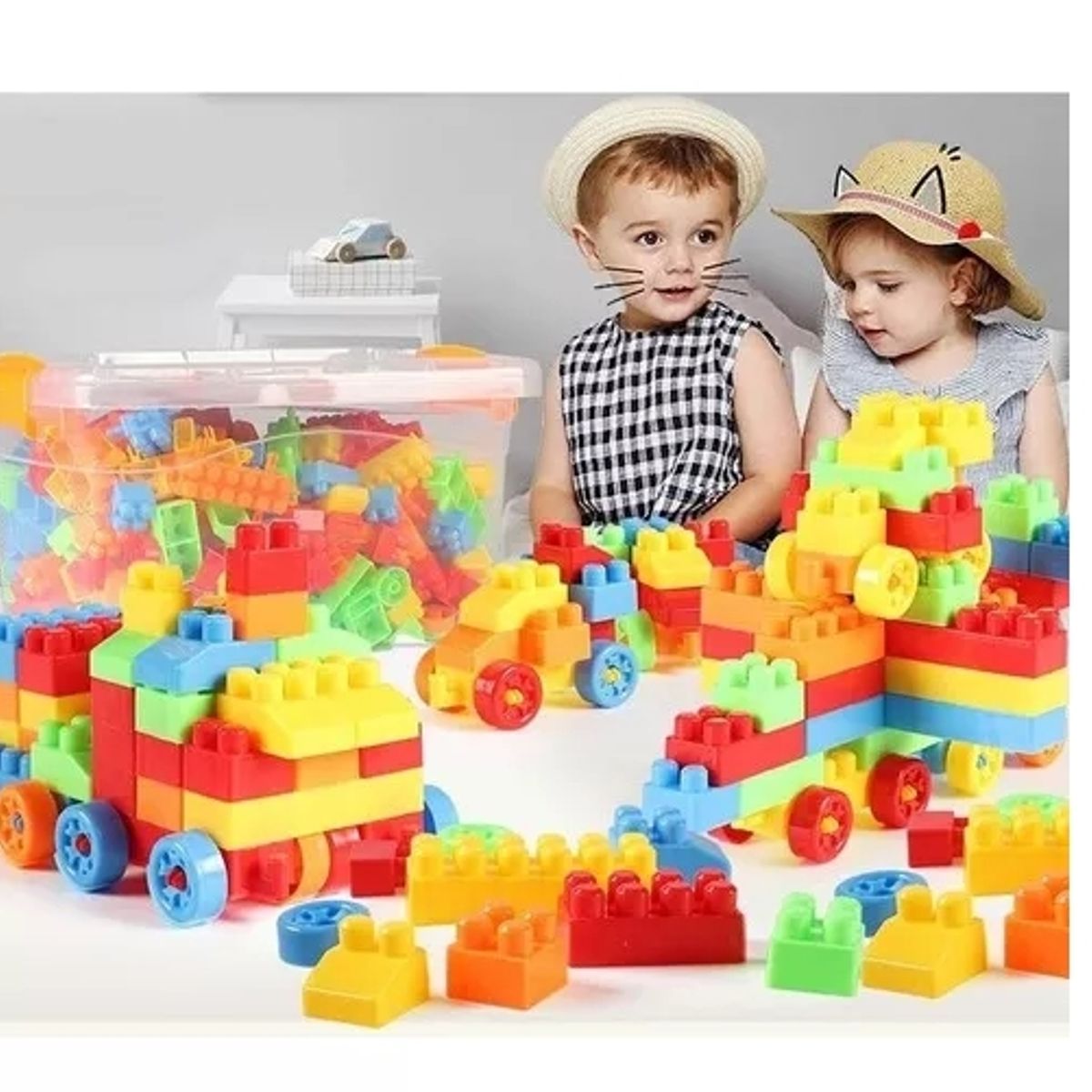 GENERICO - 150 Bloques De Construcción En Caja Plastica