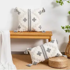 GENERICO - Pack 2 Fundas Decorativas Diseños Boho Medida 45x45