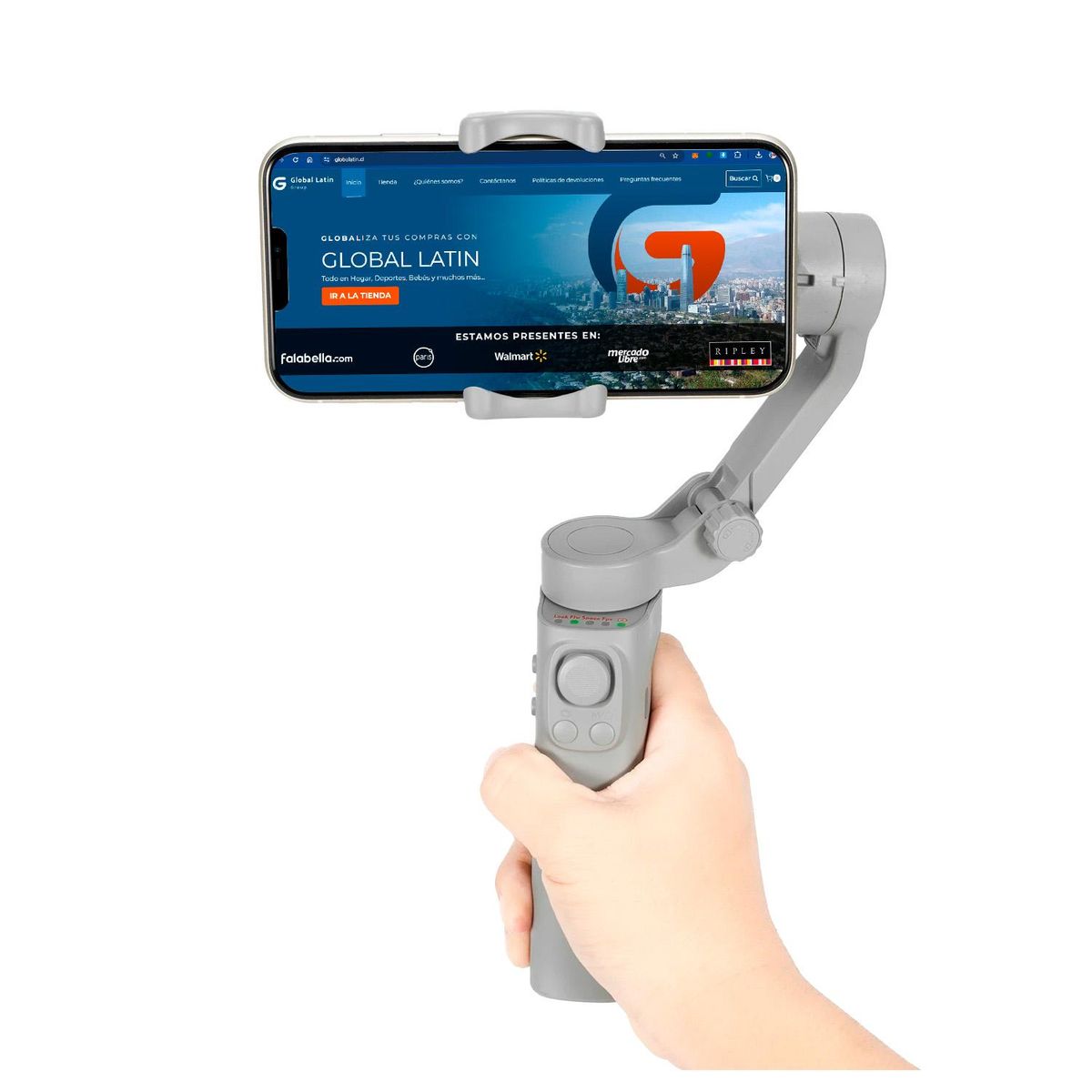 GLOBAL LATIN GROUP - Estabilizador Gimbal para Teléfono Celular 2 en 1 con Trípode
