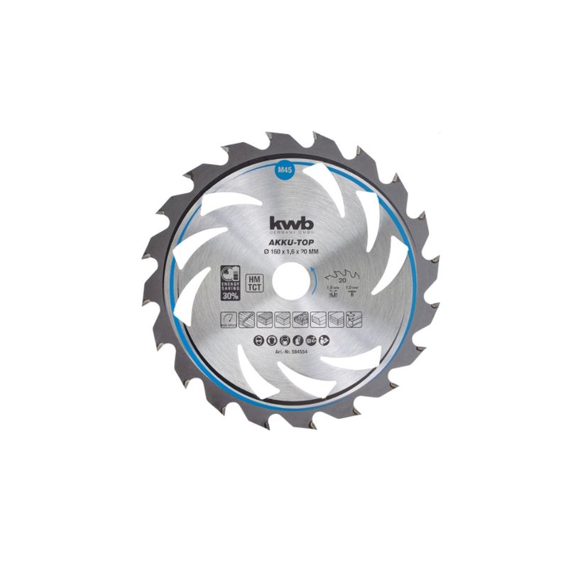 KWB - Hoja de Sierra Circular 165 x 20 mm 24 dientes 49584754 KWB