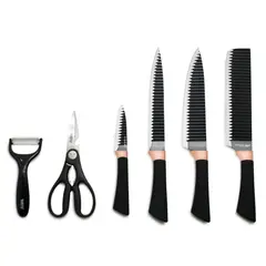 WAYU - Set 6pcs Cuchillos + Pelador Tijeras Rolling