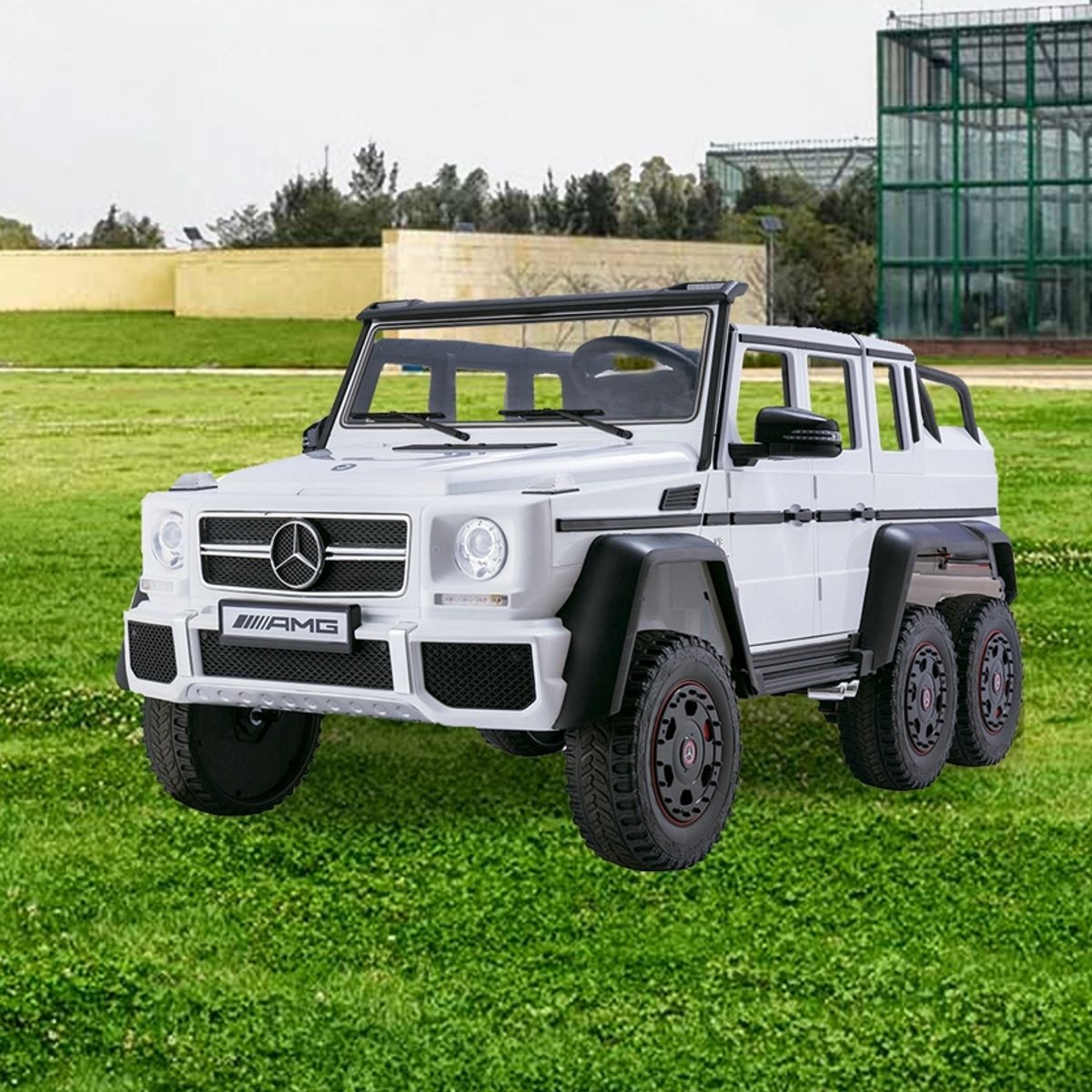 KIDSCOOL - Auto A Bateria Mercedes G63 6 Motores Blanco