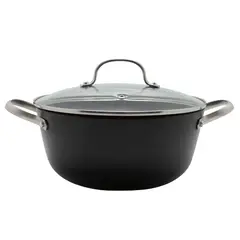 WAYU - Olla 24Cm con Tapa De Vidrio Iron Cast Honeycomb Cocina