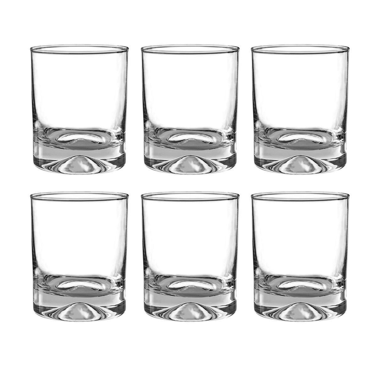 CRISTAR - Set 6 Vasos Bajos Modelo Manhatan de 340mL Agua Tragos Jugo