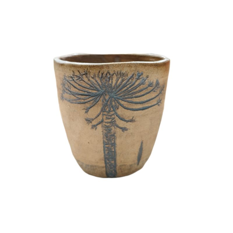 GENERICO - Vaso Rustico Pewen con Sello en Cerámica Gres
