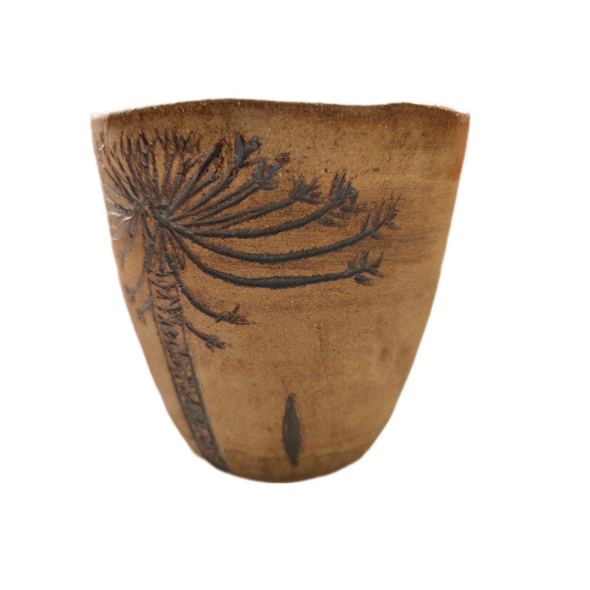 GENERICO - Vaso Rustico Pewen con Sello en Cerámica Gres