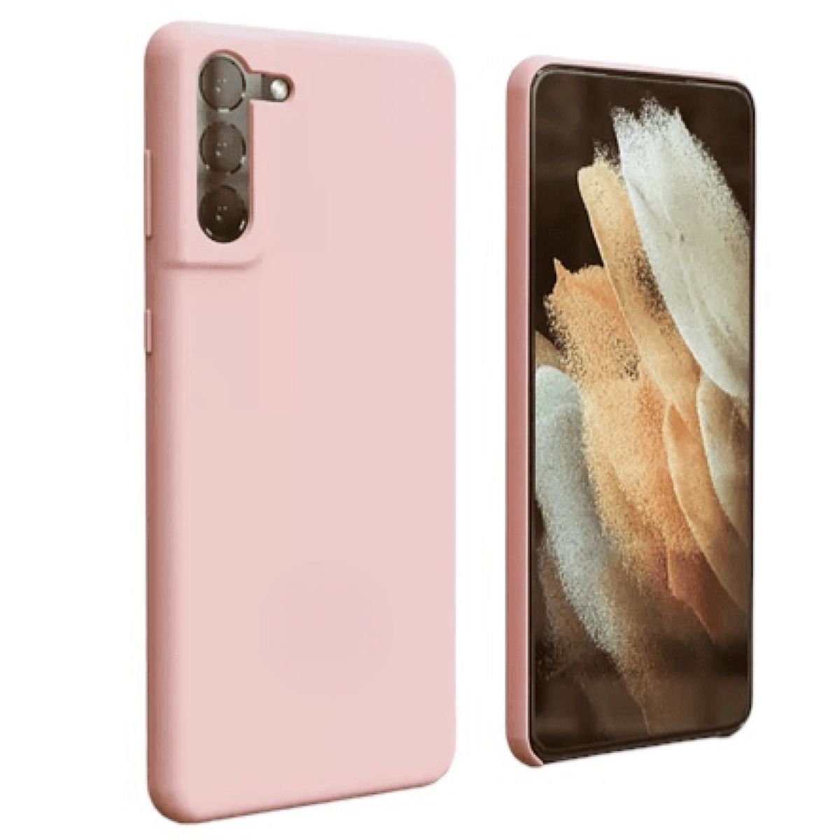 GENERICO - Carcasa De Silicona Para Samsung S21 Normal - Arena Rosa