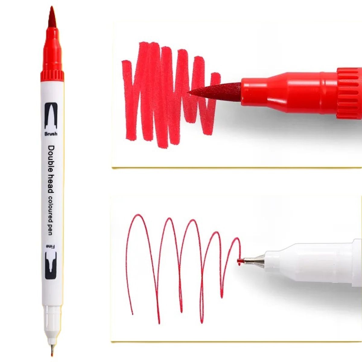 FOSKA - Set 24 lettering marcadores doble punta pincel brush