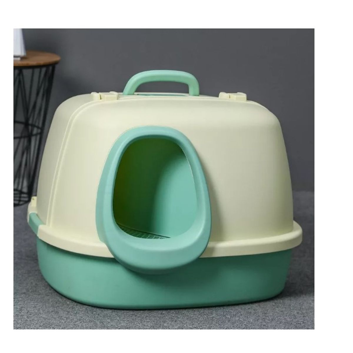 GENERICO - Arenero Sanitario Para Gatos Con Pasillo Antiderrames Grande