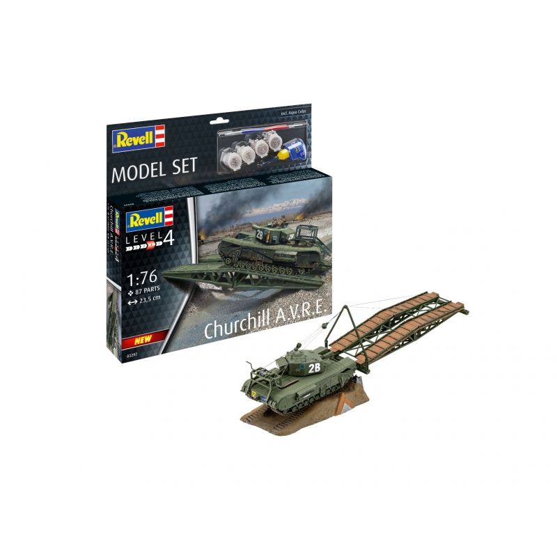 REVELL - REVELL 63297 MODEL SET CHURCHILL A V R E 1-76
