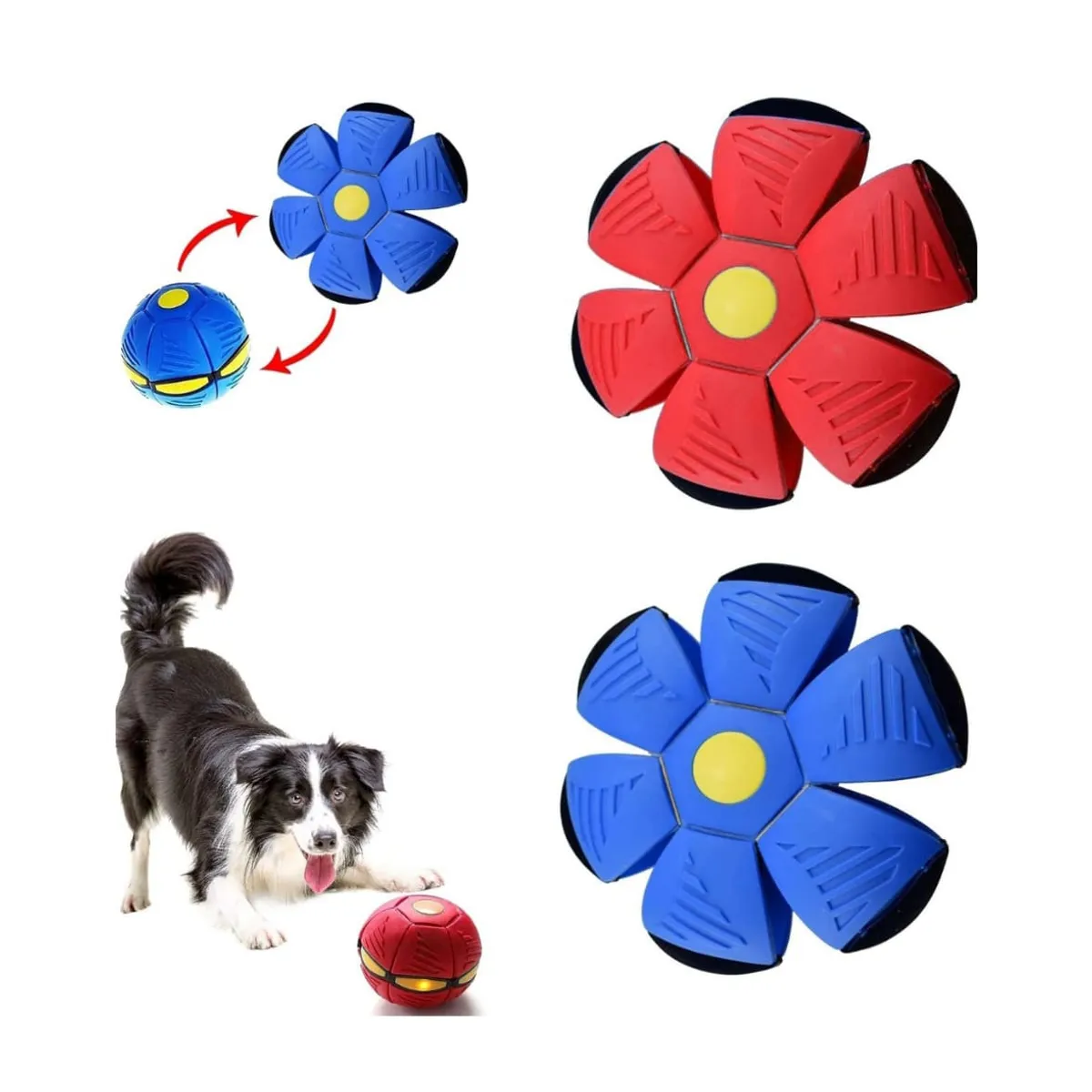 GENERICO - Pelota Juguete Para Perros Diseño 2 en 1 Platillo Volador