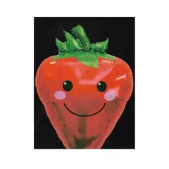 GENERICO - Globo Diseño Fresa Color Rojo 48X71 Cm