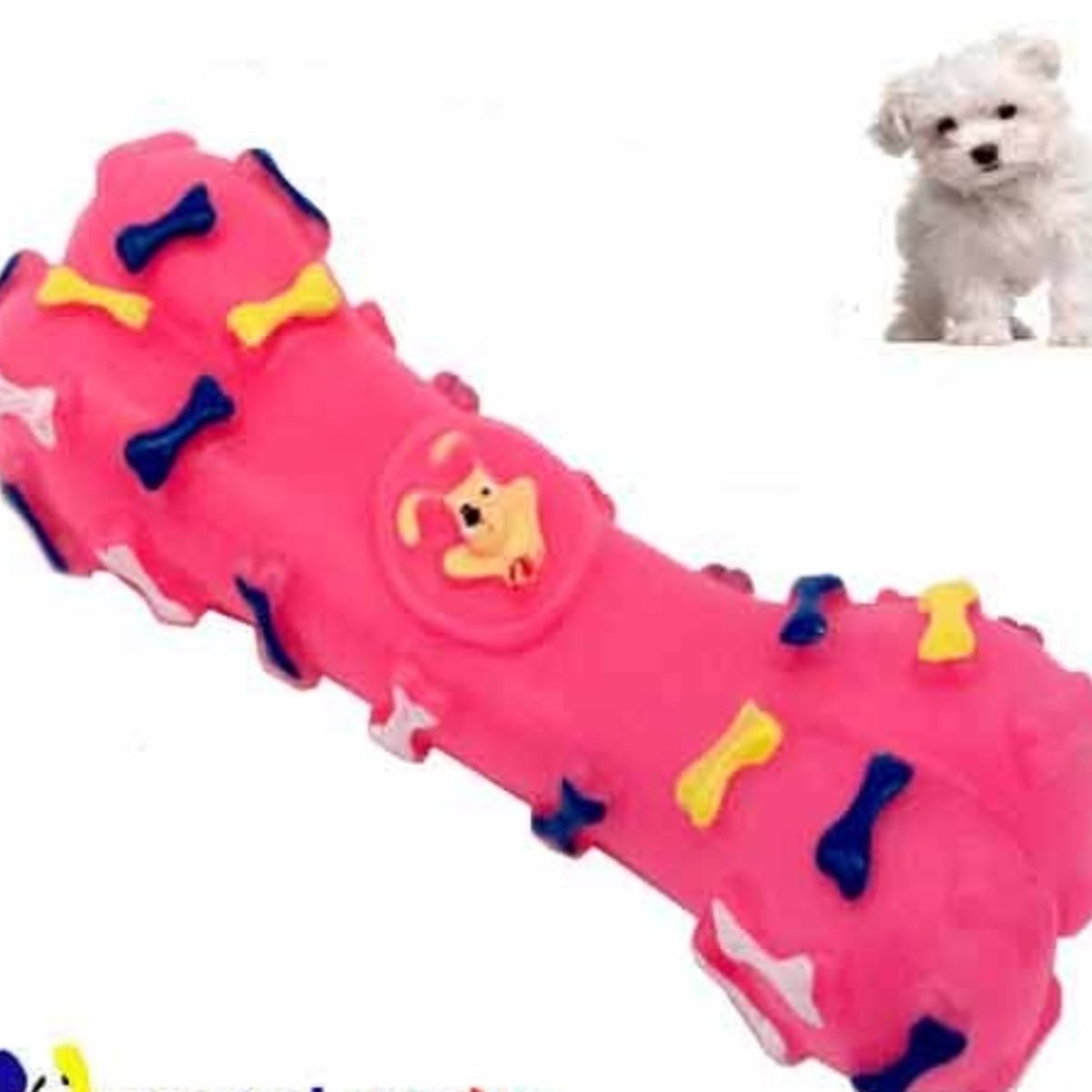 GENERICO - Hueso Para Perro Con Huellas Y Sonido