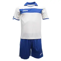 MITRE - Uniforme de futbol London hombre blanco azulino