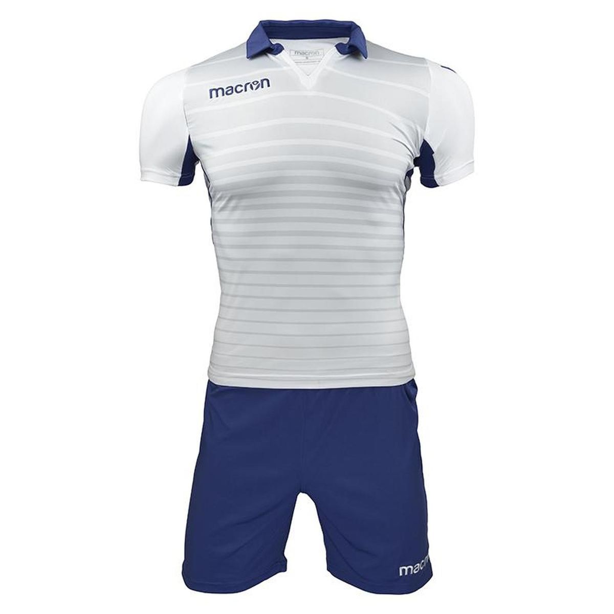 MACRON - Uniforme Fútbol Tabit Macron Blanco-Azul Marino