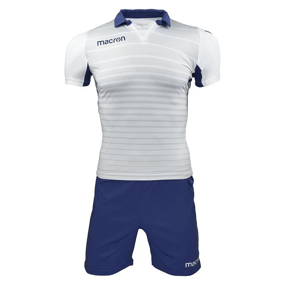MACRON - Uniforme Fútbol Tabit Macron Blanco-Azul Marino