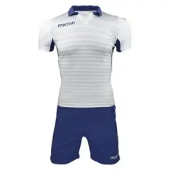 MACRON - Uniforme Fútbol Tabit Blanco-Azul Marino
