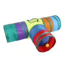 GENERICO - Divertido Tunel Plegable Gato 3 Vías D Juego Mascotas 3 Way.