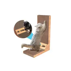 GENERICO - Rascador De Gato En Forma De L Con Juguete De Gola 604025.