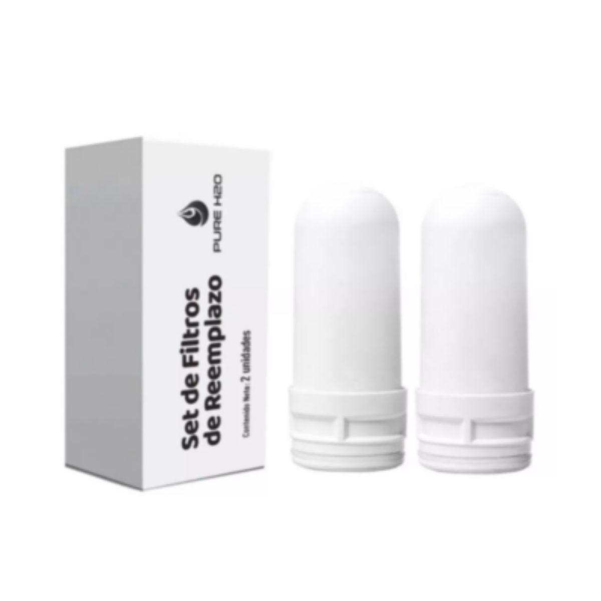 GENERICO - Set 4 filtros repuesto Purificador de agua Pure H2O