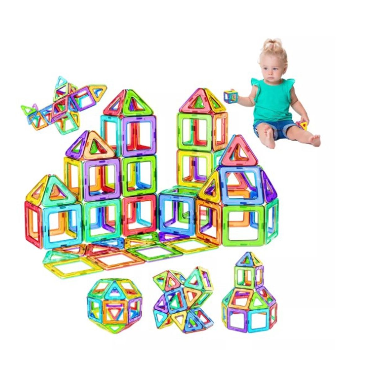 GENERICO - Bloques De Construcción Magnéticos De Imán De Juguetes 52pcs
