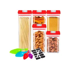 GENERAL MILLS - Set 5 Contenedores Hermeticos Plastico Cocina Despensa-flex