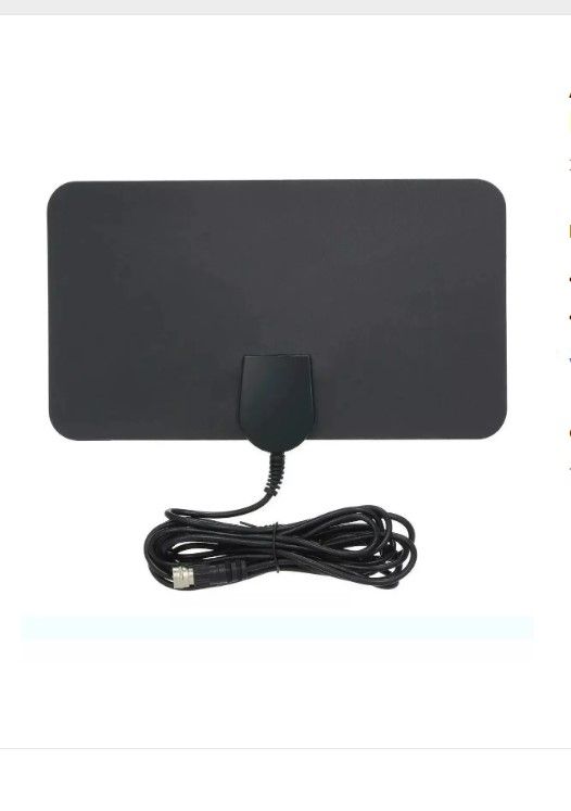 GENERICO Antena Tv Digital Hd Abierta Interior + 3m Amplificado