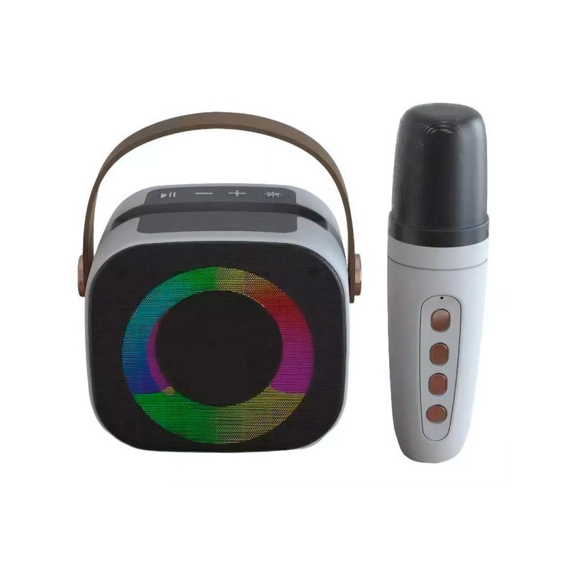 GENERICO - Mini Altavoz Karaoke Bd108 Bluetooth Luces Led V53 Portátil